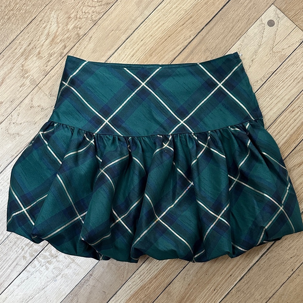 Gymboree Green Plaid Skater Skirt